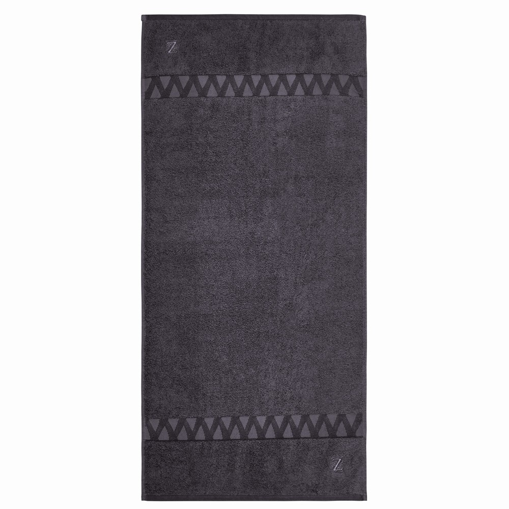 Kanoko Organic Cotton Towels by Zoffany in Bone Black